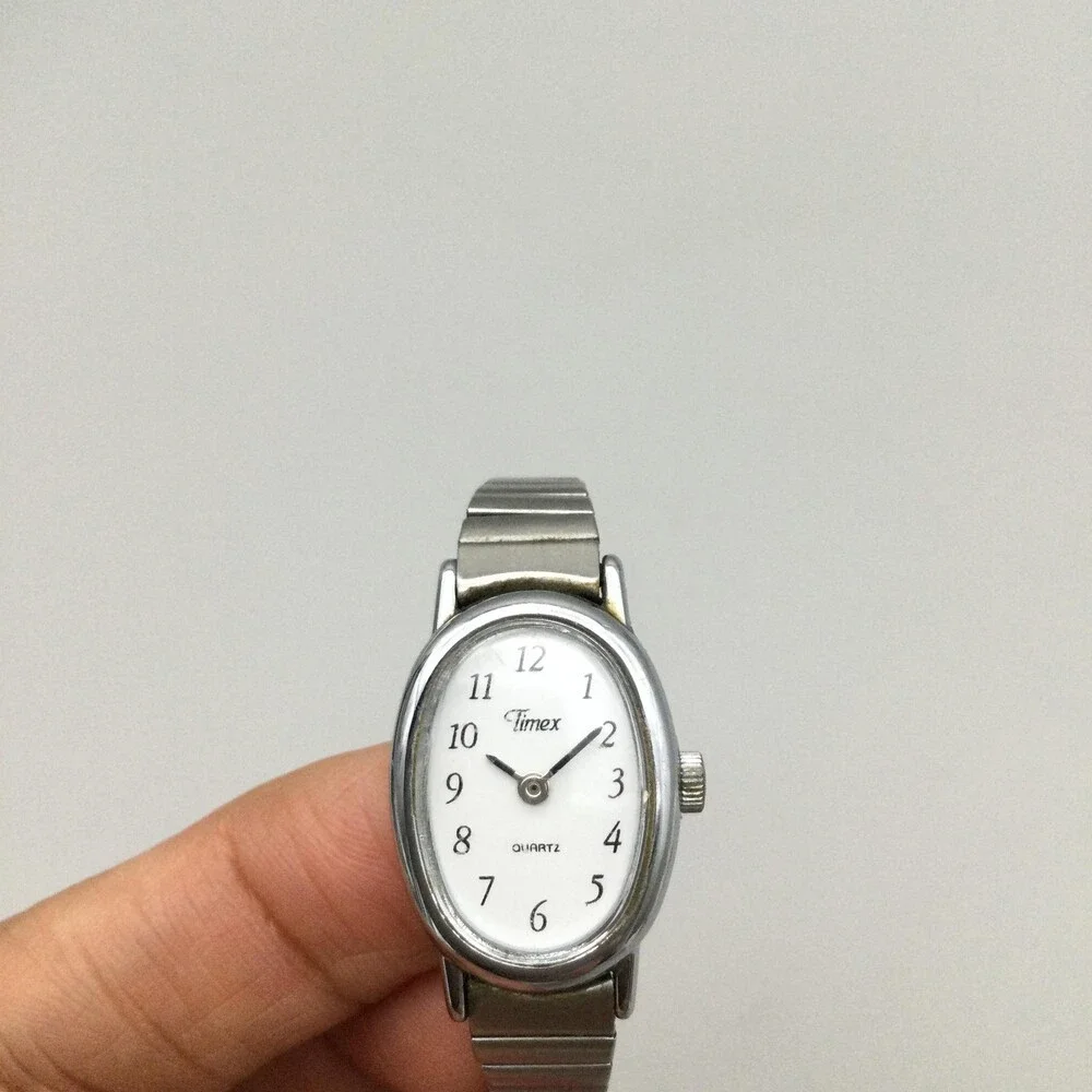 Timex Ccavatina Womens Watch 18mm White Dial Silver Bracelet New Battery
